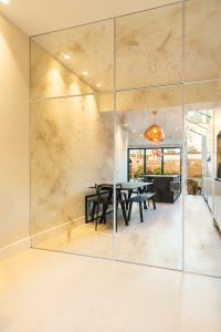kitchen design, battersea SW11, glass wall,